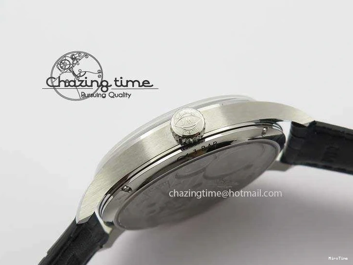 MIROTIME 1230 Effortless Portuguese IW544404 SS White Dial On Black Leather Strap A 7257